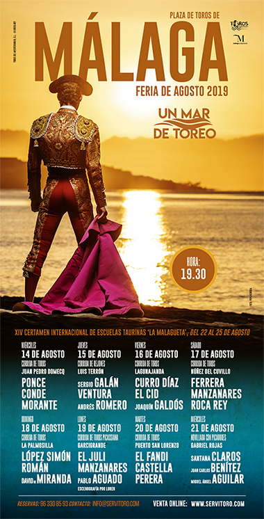 Cartel Toros en Málaga 2019